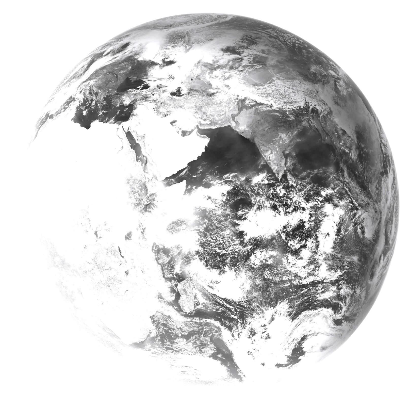 Black and gray globe